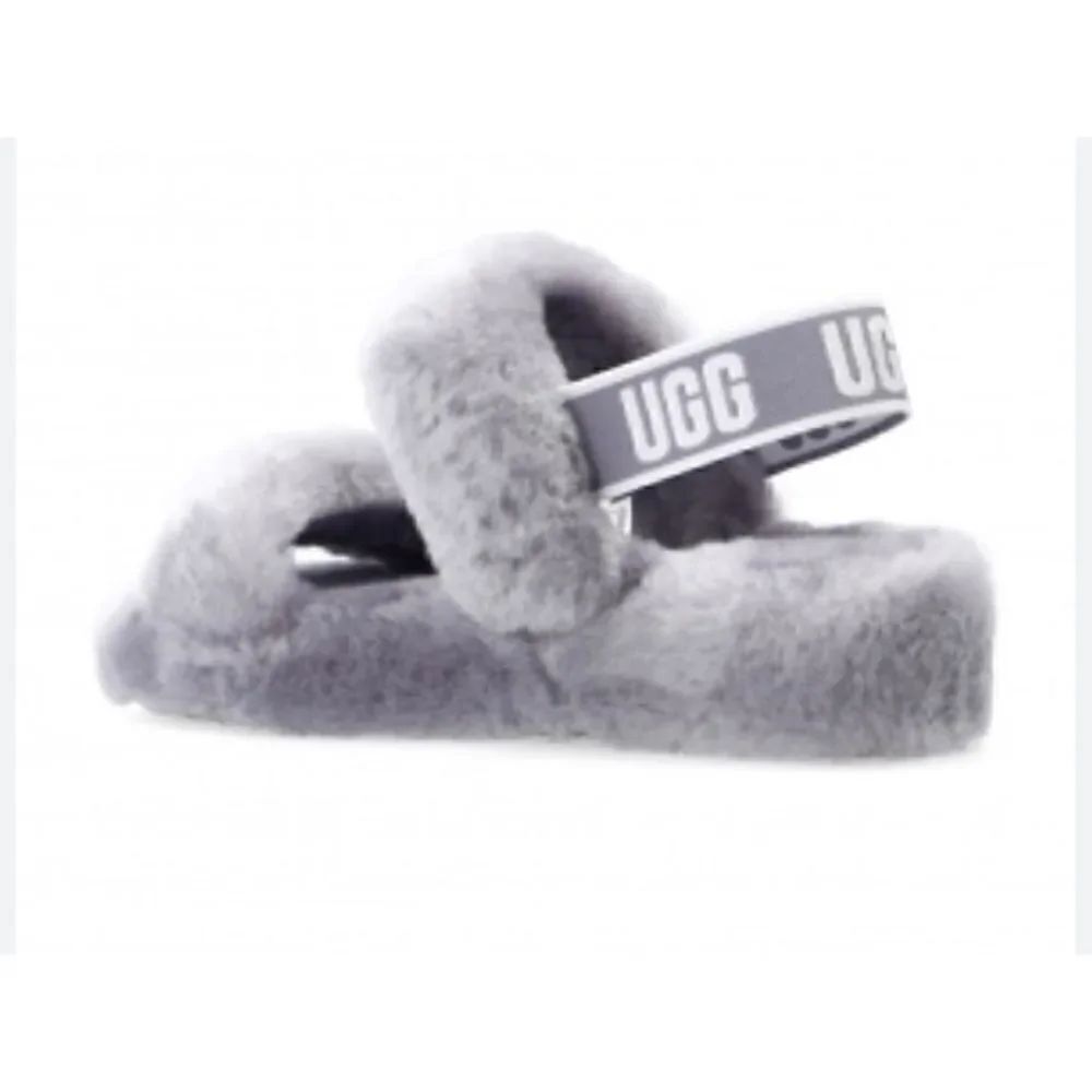 UGG
‘OH YEAH’ FUR SANDALS in Gray size 5